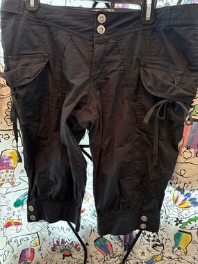 Nitrogen retro light weight cotton peddle pusher pants